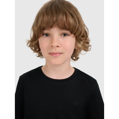 3. T-shirt regular gładki chłopięcy 4F 4FJRMM00TTSHM3254-20S