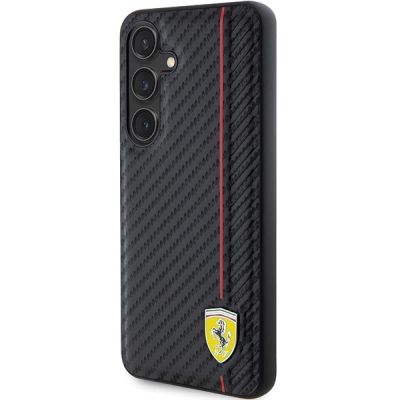 2. Etui Ferrari Carbon Printed Line na Samsung Galaxy S24+ - czarne