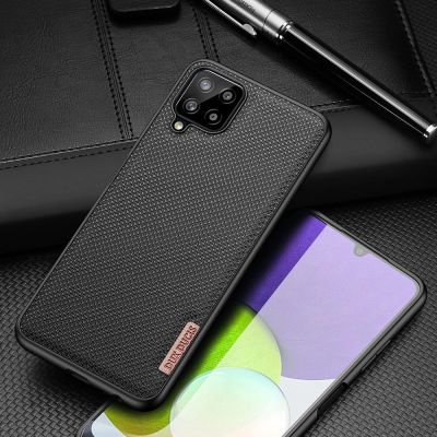16. Dux Ducis Fino etui pokrowiec pokryty nylonowym materiałem Samsung Galaxy A22 4G czarny