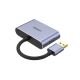 2. UNITEK V1304A adapter kablowy 0,15 m USB Typu-A HDMI + VGA (D-Sub) Szary