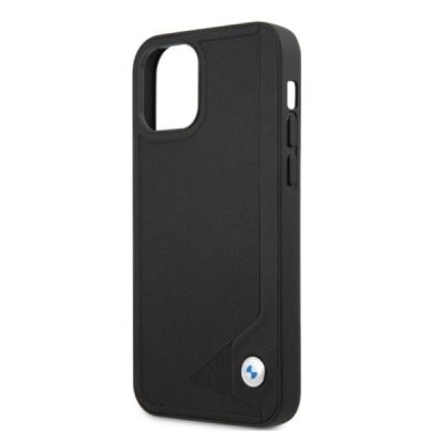 6. Etui BMW Leather Deboss na iPhone 12 / iPhone 12 Pro - czarne