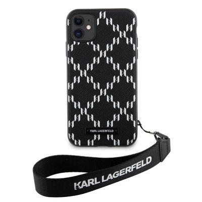 3. Etui Karl Lagerfeld Monogram Losange Saffiano na iPhone 11 / Xr - czarne
