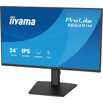 60. iiyama ProLite XB2491H-B1 monitor komputerowy 60,5 cm (23.8") 1920 x 1080 px Full HD LCD Czarny