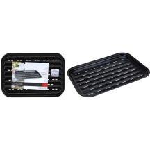 BLASZKA TACKA DO GRILOWANIA 34x24CM NON STICK CZARNA