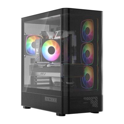 2. MODECOM OBUDOWA VOLCANO AQ 300 ARGB MIDI CZARNA