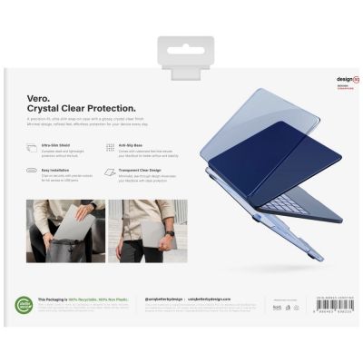 2. Etui UNIQ Vero na MacBook Neo - półprzezroczysto-granatowe