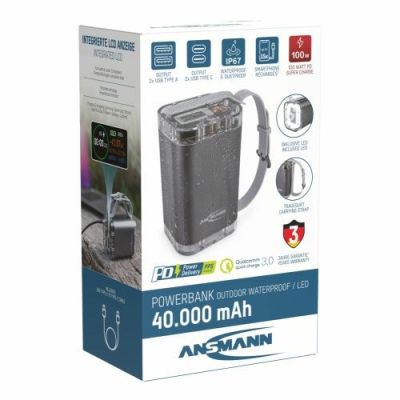 10. Ansmann PB4100 Litowo-polimerowy (LiPo) 40000 mAh Srebrny