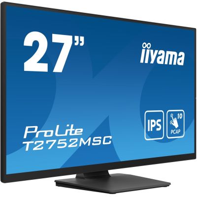18. Monitor iiyama ProLite T2752MSC-B1 komputerowy 68,6 cm (27") 1920 x 1080 px Full HD LED Ekran dotykowy Czarny