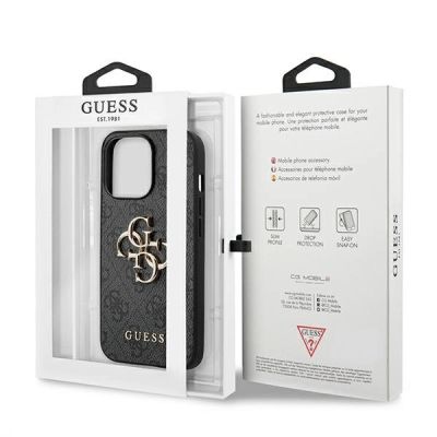 8. Etui Guess 4G Big Metal Logo na iPhone 13 Pro / iPhone 13 - szare