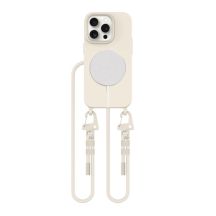 Etui Tech-Protect MagNecklace MagSafe na iPhone 15 Pro - beżowe