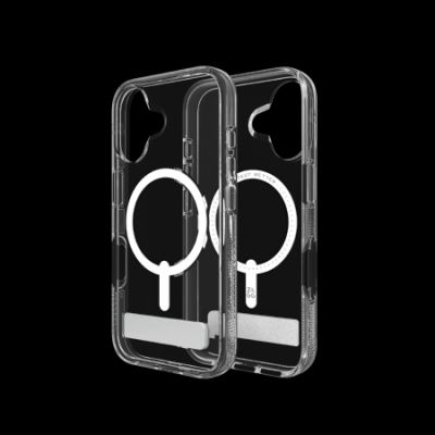 3. Etui z podstawką ZAGG Crystal Palace Snap Kickstand MagSafe do iPhone 16 - przezroczyste