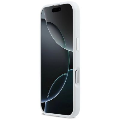 5. Etui BMW M Silicon Horizontal Line MagSafe na iPhone 17- białe