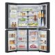 2. Lodówka Side-By-Side LG GMG960EVJE Multi Door 179cm Essence Black Steel czarny mat Total NoFrost podajnik wody