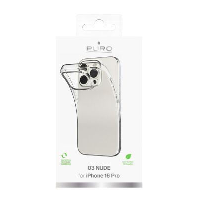 3. Etui silikonowe Puro 03 Nude do iPhone 16 Pro - przezroczyste