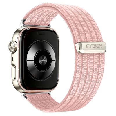 2. Pasek Tech-Protect Nylon an Huawei Watch Fit 3 / 4 / 4 Pro / 5 / 5 Pro - różowy