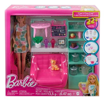 7. Barbie Relaks w kafejce Zestaw + lalka HKT94
