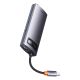 4. Baseus Metal Gleam Series stacja dokująca HUB 7 w 1 USB Typ C - 1 x HDMI / 1 x VGA / 3 x USB 3.2 Gen. 1 / 1 x Power Delivery / 1 x RJ-45 Ethernet szary (WKWG040013)