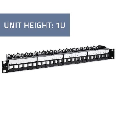 4. QOLTEC PATCH PANEL DO SZAF RACK 19" | 24 PORTY | 1U | UTP | CZARNY