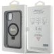 8. Etui Guess Ring Stand Script Glitter MagSafe na iPhone 11 / Xr - czarne