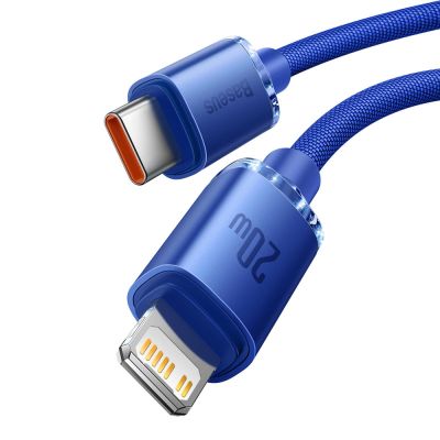 2. Kabel Baseus CAJY000303 Lightning - USB-C PD 20W 480Mb/s 2m - niebieski