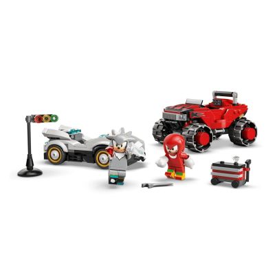4. LEGO Sonic the Hedgehog 77118 - Silver w samochodzie kontra Knuckles w monster trucku