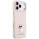 4. Etui Karl Lagerfeld Silicone Choupette Metal Pin na iPhone 18 Pro Max / 17 Pro Max - różowe