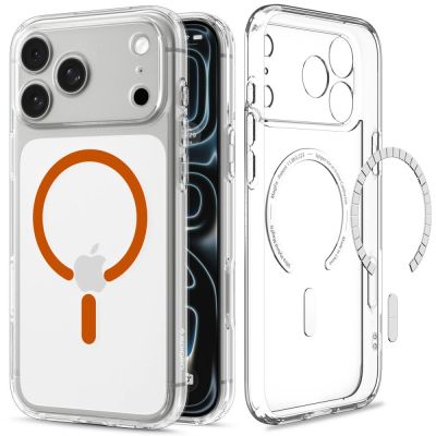 2. Etui Spigen Ultra Hybrid Mag MagSafe na iPhone 18 Pro Max / 17 Pro Max - przezroczysto-pomarańczowe