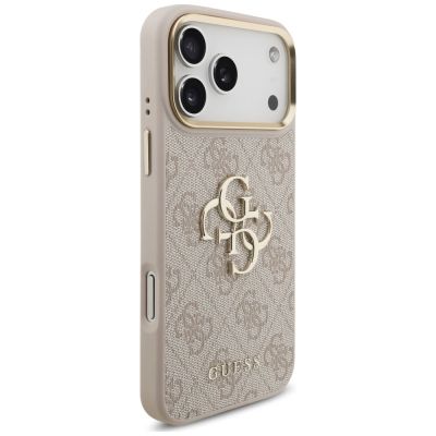4. Etui Guess 4G Big 4G Classic Logo Big Strap Metal Buttons na iPhone 18 Pro Max / 17 Pro Max - różowe