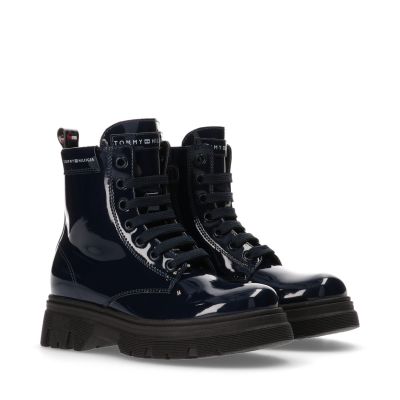 6. Botki Tommy Hilfiger Lace Up Bootie Blue W T4A5-33040-0775800-800