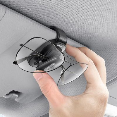 7. Baseus samochodowy uchwyt klips na okulary do okularów czarny (ACYJN-B01)