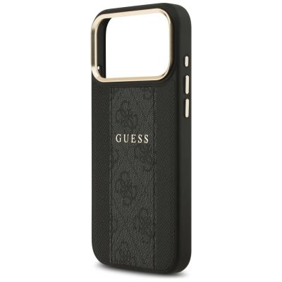 6. Etui Guess 4G Stripe MagSafe na iPhone 17 Pro Max - czarne