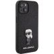 4. Etui Karl Lagerfeld Fixed Glitter Ikonik Logo Metal Pin do iPhone 15 - czarne