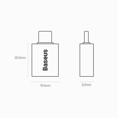 12. Adapter Baseus Ingenuity Series z USB-C do USB-A 10Gb/s - czarny