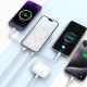 6. Powerbank Tech-Protect LifeMag PB31 z MagSafe 10000mAh 15W USB-C / USB-A / wbudowane kable USB-C / Lightning - biały