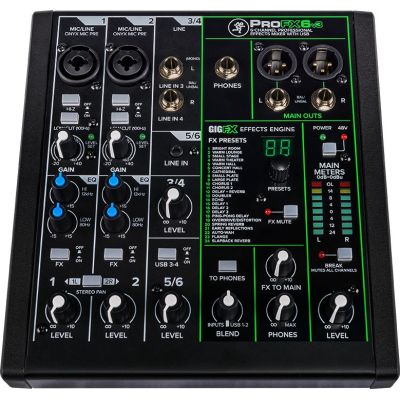 3. Mackie ProFX6v3 - Mikser analogowy z interfejsem USB