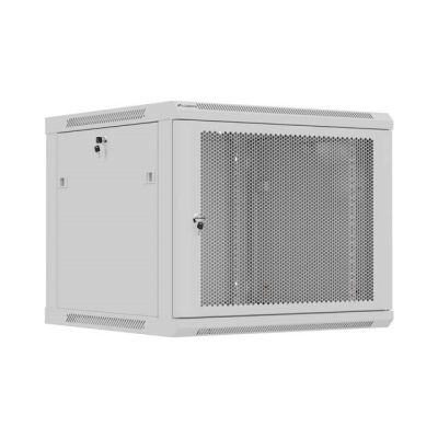 15. LANBERG SZAFA INSTALACYJNA RACK WISZĄCA 19" 9U 600X600 SZARA DRZWI PERFOROWANE (FLAT PACK)