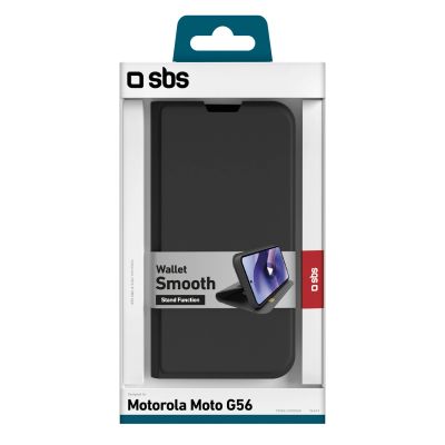 2. Etui SBS Wallet Smooth na Motorola Moto G56 z klapką - czarne