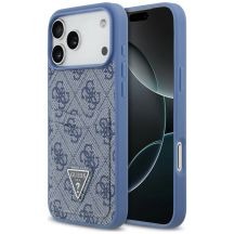 Etui Guess 4G nauble Card Triange na iPhone 18 Pro Max / 17 Pro Max - niebieskie