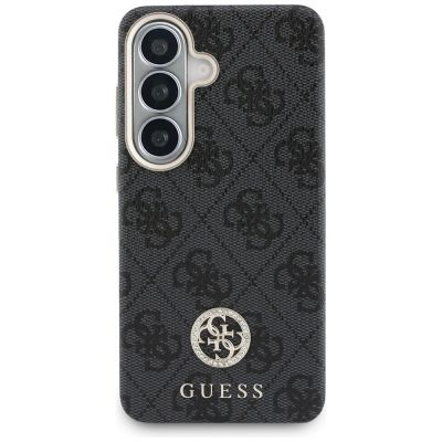 3. Etui Guess 4G Rhinestone Round Logo MagSafe na Samsung Galaxy S26+ - czarne