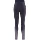 Legginsy termoaktywne damskie ODLO Performance Warm Blackcomb BL Bottom Long fioletowe