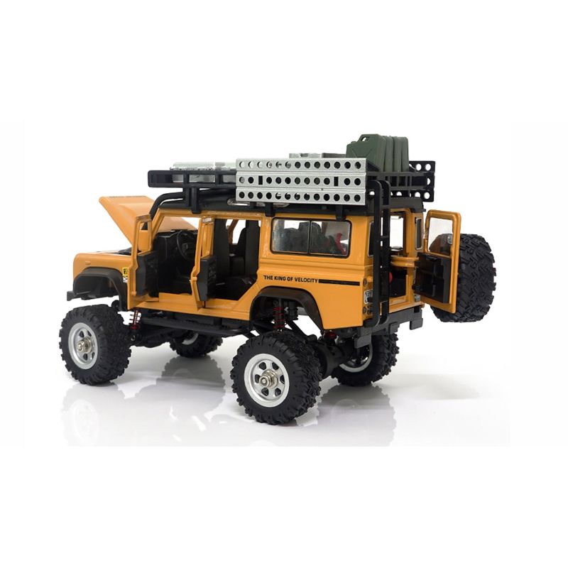 3. Samochód zdalnie sterowany Amewi RC Car D90X28 Crawler 4WD Li-Po Akumulator 300mAh Żółty wiek 8+