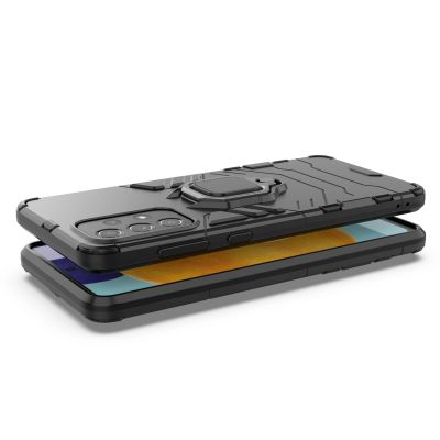 3. Ring Armor pancerne hybrydowe etui pokrowiec + magnetyczny uchwyt Samsung Galaxy A73 czarny