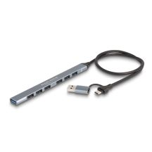 DeLOCK 64273 huby i koncentratory USB 3.2 Gen 1 (3.1 Gen 1) Type-C 5000 Mbit/s Szary