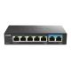 Switch sieciowy D-Link DMS-107/E łącza sieciowe Nie zarządzany Gigabit Ethernet (10/100/1000) Czarny