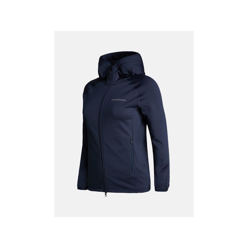8. Bluza Peak Performance W Chill Light Zip Hood - granatowy