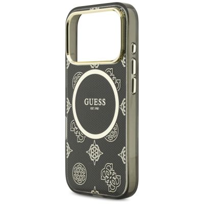 6. Etui Guess IML Peony Dot MagSafe na iPhone 17 Pro - czarne