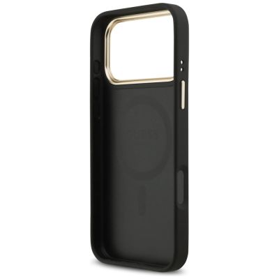 7. Etui Guess 4G Strass Logo MagSafe na iPhone 17 Pro Max - czarne
