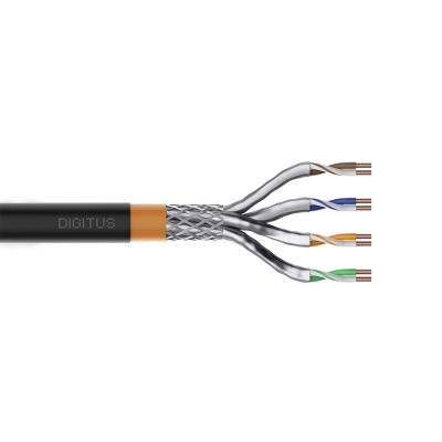 3. Digitus Kabel instalacyjny zewnętrzny suchy kat.7, S/FTP, AWG 23/1, PE, 1000m, czarny, szpula