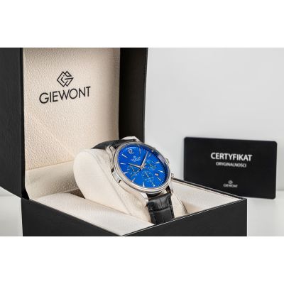 7. Zegarek Męski Giewont Chronograph Sapphire Czarno Niebieski GW6310-A3
