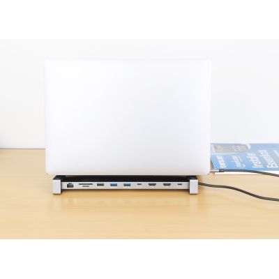 7. Manhattan 190398 stacja dokująca Przewodowa USB 3.2 Gen 1 (3.1 Gen 1) Type-C Szary